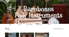 Desktop Screenshot of barebonesfolkinstruments.com